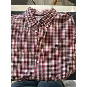 Men's Cinch Long Sleeve Button Front Shirt Size L Cotton Western